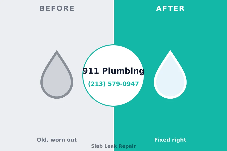 Before and after: plumbing repair Lake Hiawatha, NJ